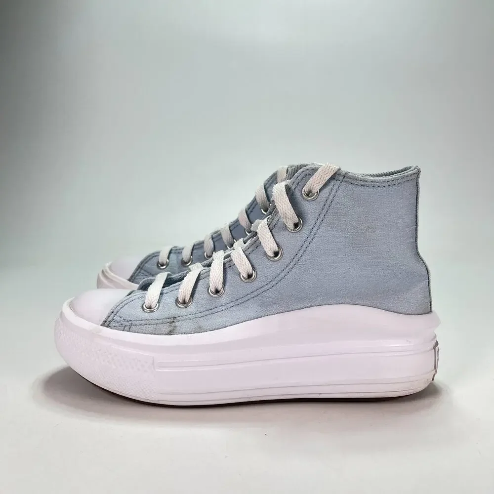 Converse Chuck Taylor All Star Move Light Blue Platform Shoes A03810C Youth Sz 2